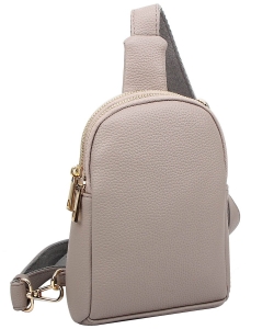 Fashion Multi Zip Sling Bag ND126 DOVE